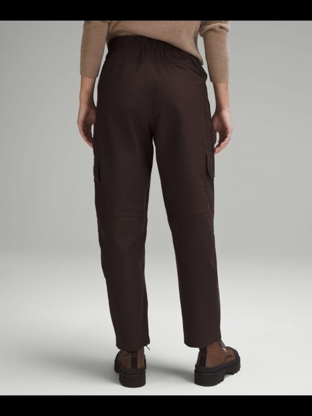 Lululemon Utilitech Cargo Pants Brown Pockets High Rise Crop Womens Size 24 - Picture 2 of 10